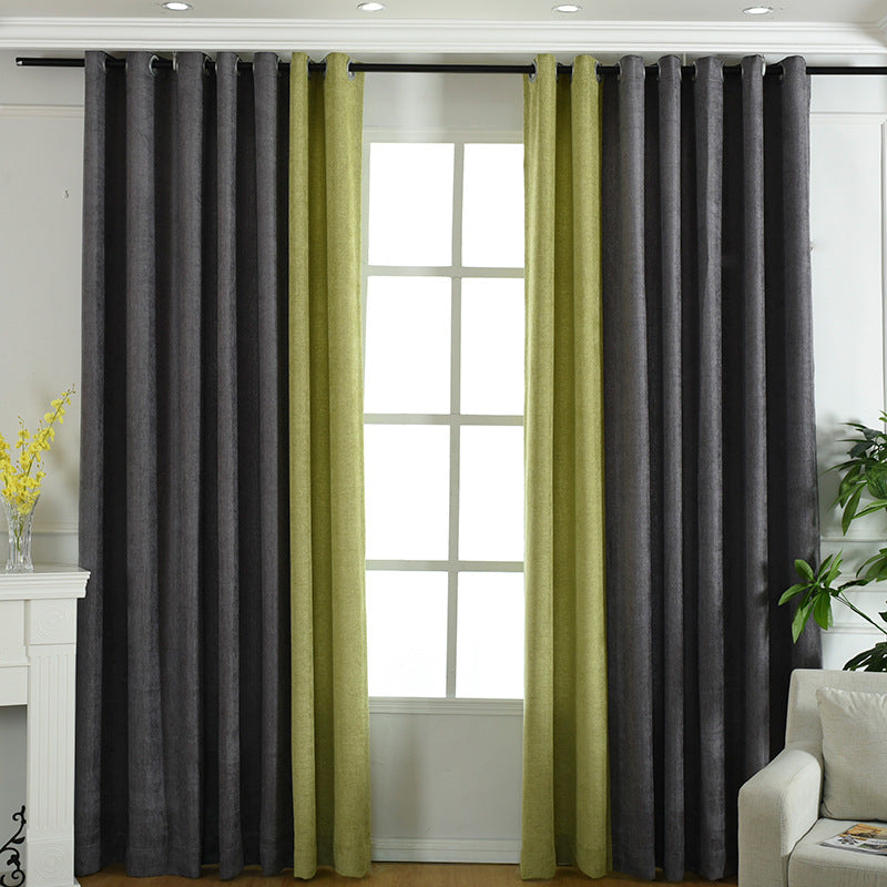 Solid Chenille High-Shading Curtains